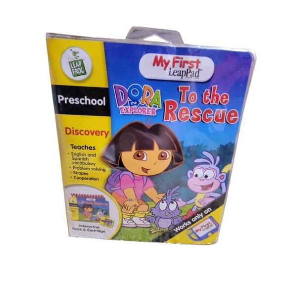 My First LeapPad Dora the Explorer to the Rescue Cartridge and Book LeapFrog - Picture 1 of 7